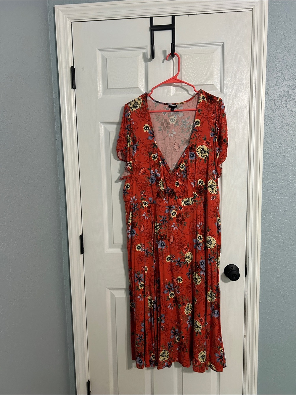 Torrid Red Floral V-Neck Women’s Dress